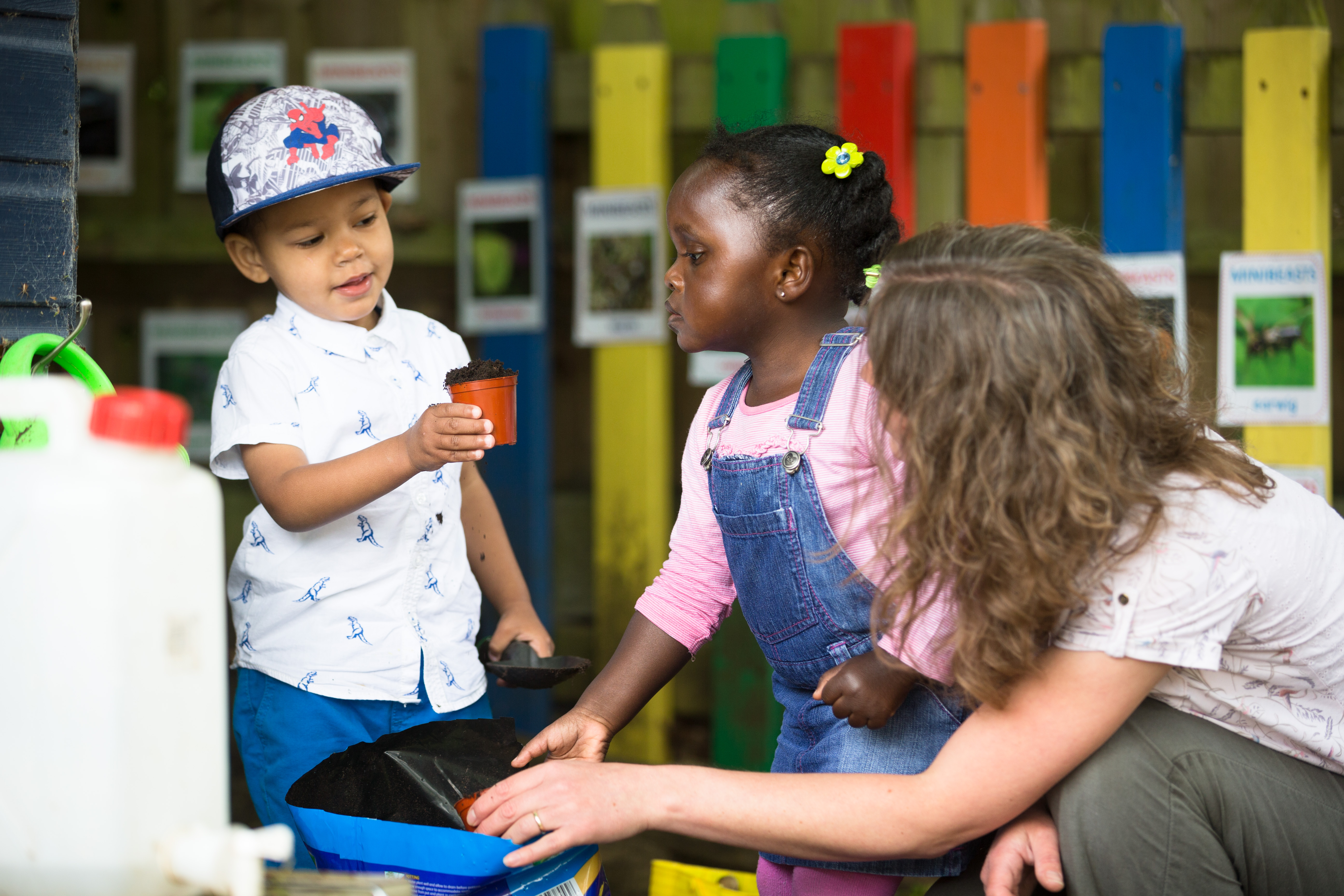 planting seeds together at preschool planting seeds together at preschool