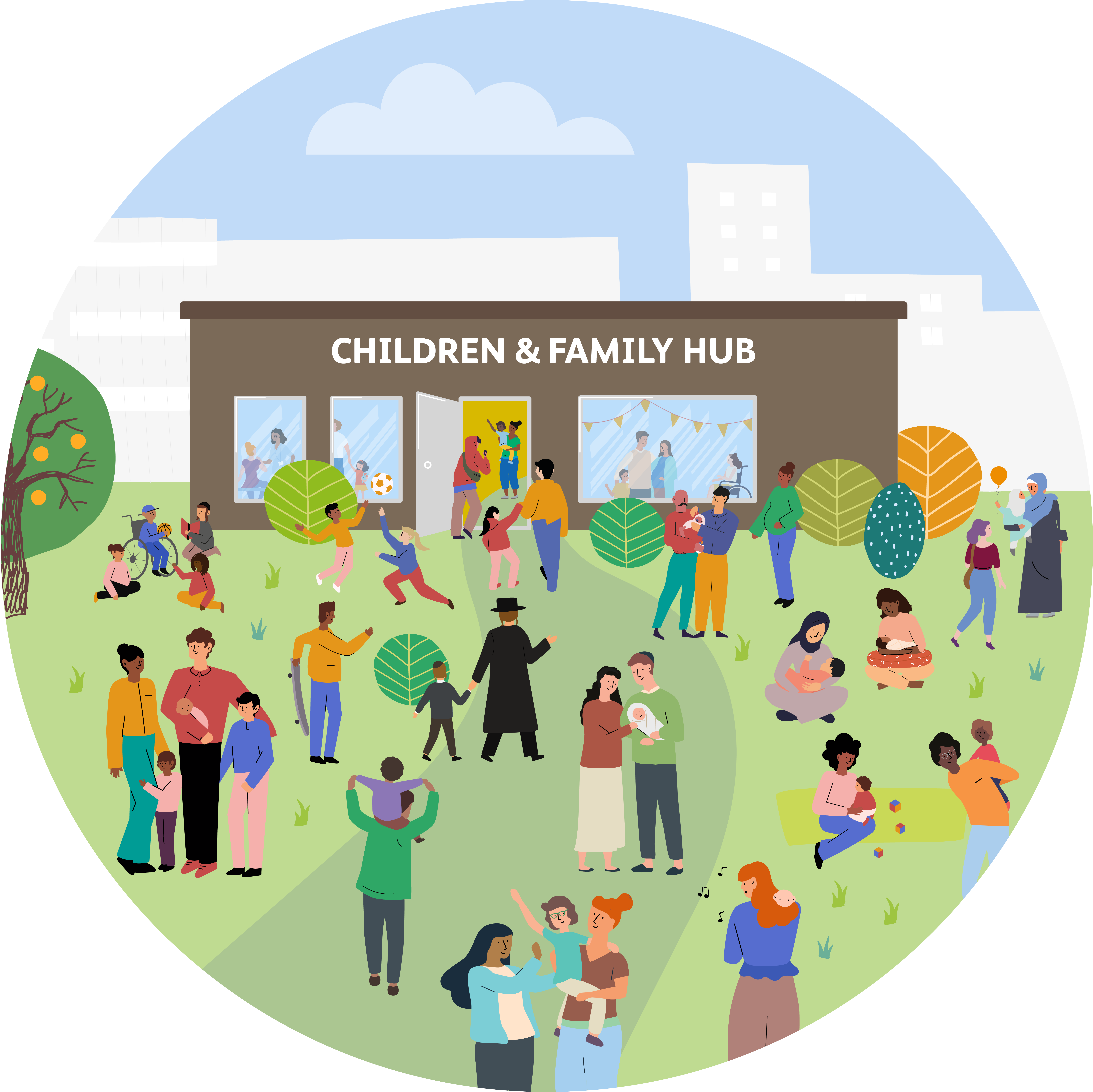 Hackney Children and Family Hubs logo Hackney Children and Family Hubs logo