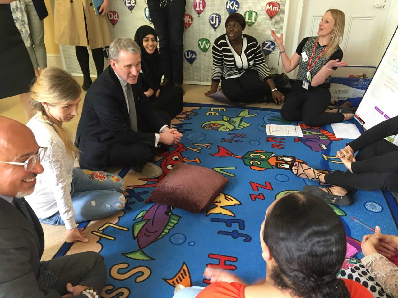 Education Secretary and Children's Minister visit Luton Peep group