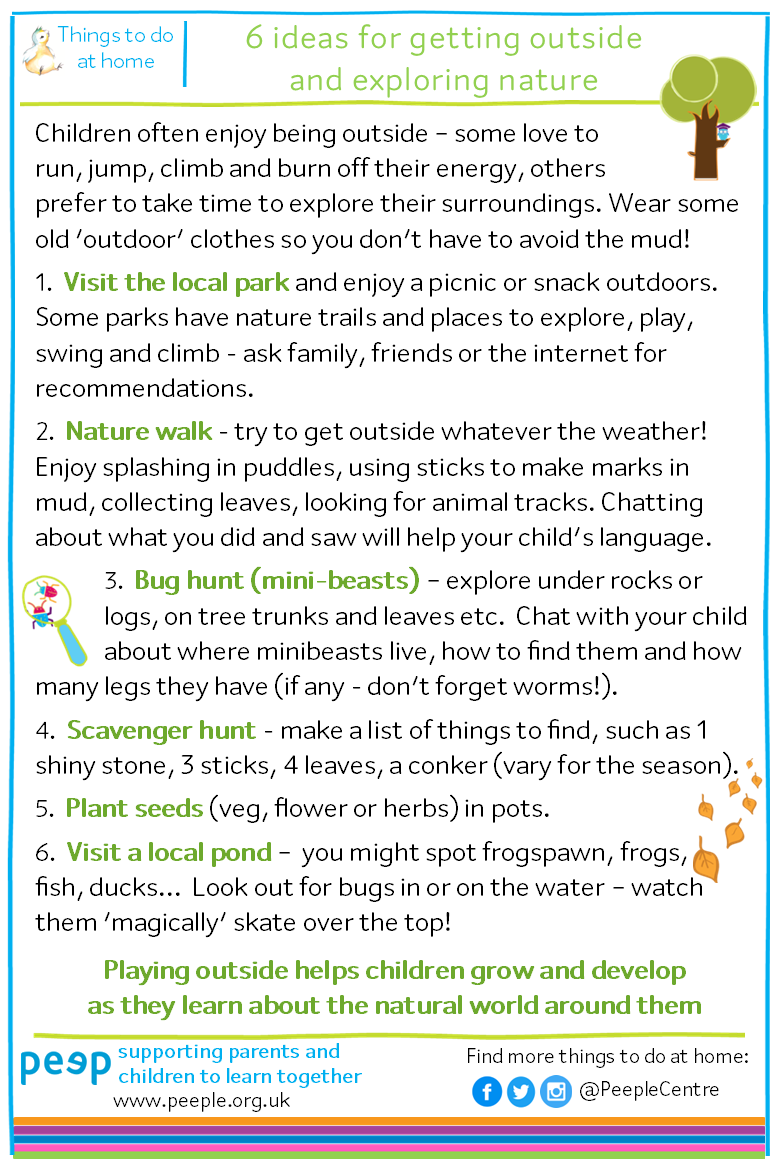 TDAH - Exploring nature - 6 ideas (outdoors)