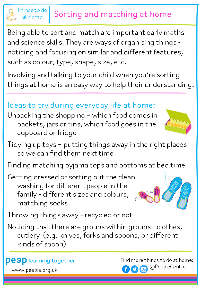 TDAH - Sorting and matching at home