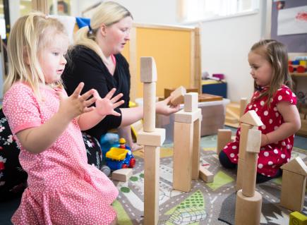 playing with bricks - STEM