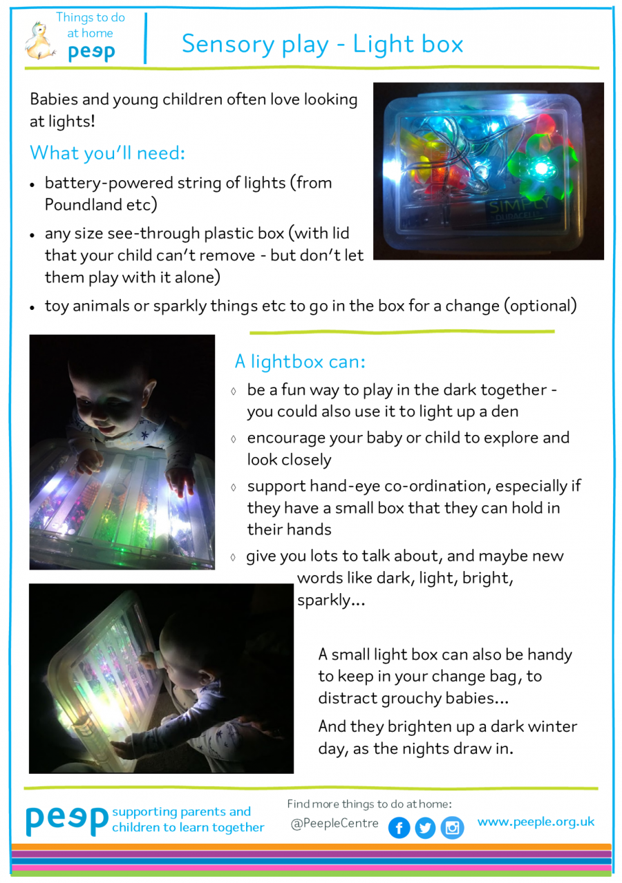 TDAH - Sensory play - Light box