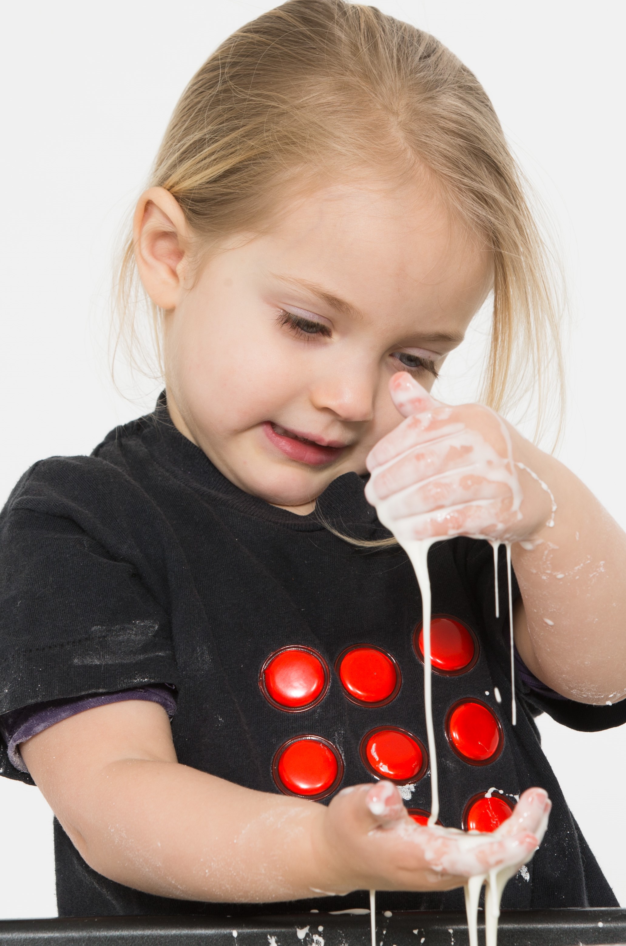toddler playing with gloop toddler playing with gloop